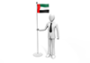 アラブの旗を手にするビジネスマン - ビジネス｜人物｜無料イラスト素材
