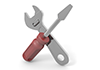 Flat-blade screwdriver | Monkey wrench-Industrial image Free illustration