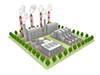 Thermal power ｜ Power plant ｜ Coal ｜ Oil ｜ Natural gas ――Industrial image Free illustration