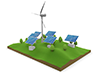 太陽光発電｜風力発電 - 産業イメージ 無料イラスト