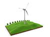 風力発電｜再生可能エネルギー｜自然環境 - 産業イメージ 無料イラスト