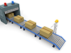 Luggage ｜ Line ｜ Assembly line --Industrial image Free illustration