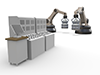 Assembly line ｜ Warehouse ｜ Machine ｜ Belt conveyor ｜ Worker --Industrial image Free illustration