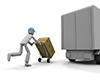 Home delivery work | Delivering products-Industrial image Free illustration