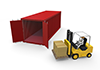 Import / Container / Forklift-Industrial Image Free Illustration