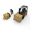 Work / Occupation / Forklift / Courier --Industrial Image Free Illustration