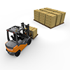 Cardboard / Carrying / Forklift / Warehouse-Industrial Image Free Illustration