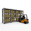 Forklift / Shelf / Work / Worker-Industrial Image Free Illustration