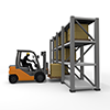 Putting luggage / Warehouse / Management / Mail order industry --Industrial image Free illustration