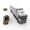 Loading / Forklift / Delivery Truck-Industrial Image Free Illustration