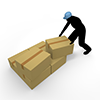 Delivery / Transportation / Part-time job / Luggage-Industrial image Free illustration