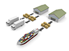 Container Ship ｜ Company ｜ Truck-Industrial Image Free Illustration