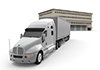 Trucks departing from the factory-Industrial image Free illustration