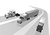 Truck heading for delivery-industrial image free illustration