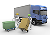 Heading for delivery / courier service-Industrial image Free illustration