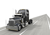 大型トラック/高速道路 - 産業イメージ 無料イラスト