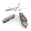 Truck / Trade / Airplane / Import-Industrial Image Free Illustration