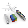 Container / Trade / Airplane / Commodity-Industrial Image Free Illustration