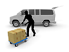 Luggage ｜ Cart ｜ Automobile-Industrial image Free illustration