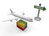 航空輸出業務　貿易投資 - 産業イメージ 無料イラスト