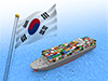 韓国　貿易船　ビジネス　荷物 - 産業イメージ 無料イラスト