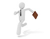 Running businessman ――Worker ―― Free illustration material