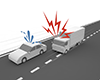 ドライブレコーダー（ドラレコ）の映像 - 交通事故｜危険運転｜フリーイラスト素材 - 
