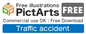 Traffic accident - free illustration material