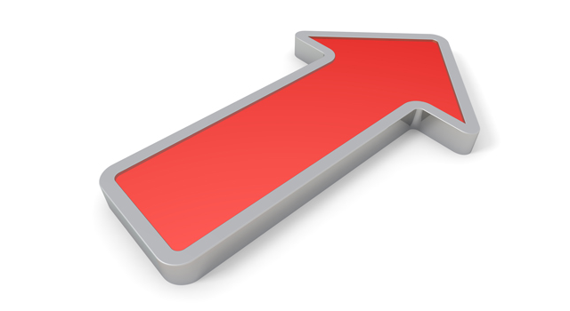 レッドカラー/矢印/右上方向 - イラスト / 3Dレンダリング / 無料 / ダウンロード / 写真 / 3DCG
