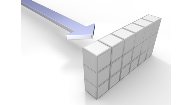 矢印/激突/壁 - イラスト / 3Dレンダリング / 無料 / ダウンロード / 写真 / 3DCG