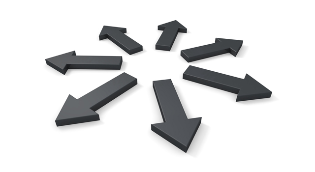7方向｜矢印｜黒色 - イラスト / 3Dレンダリング / 無料 / ダウンロード / 写真 / 3DCG