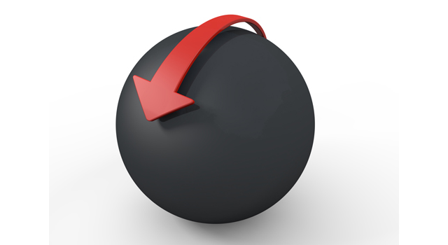 球体にそった矢印｜赤色｜曲がりくねった - イラスト / 3Dレンダリング / 無料 / ダウンロード / 写真 / 3DCG