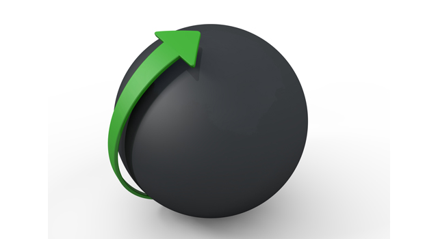 緑色/矢印/ほどよく曲がった - イラスト / 3Dレンダリング / 無料 / ダウンロード / 写真 / 3DCG