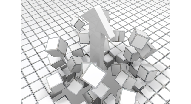 上方向に壁をぶち破る｜矢印｜白色 - イラスト / 3Dレンダリング / 無料 / ダウンロード / 写真 / 3DCG