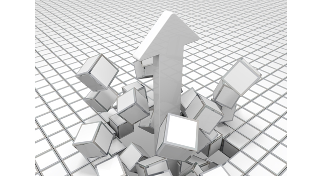 上向き/矢印/ブロック粉砕 - イラスト / 3Dレンダリング / 無料 / ダウンロード / 写真 / 3DCG