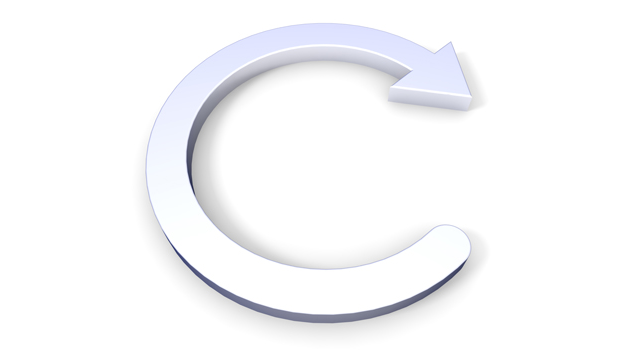 サイクル｜270度｜矢印 - イラスト / 3Dレンダリング / 無料 / ダウンロード / 写真 / 3DCG