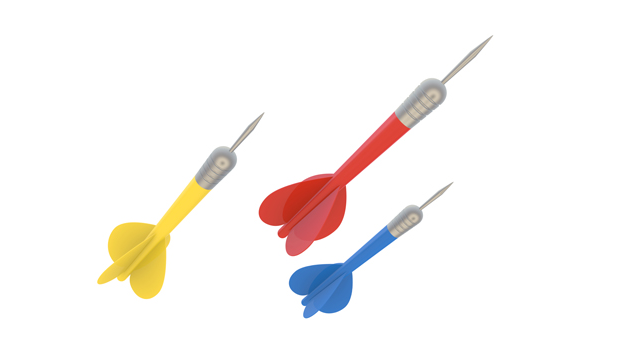 矢/3本/ダーツ - イラスト / 3Dレンダリング / 無料 / ダウンロード / 写真 / 3DCG