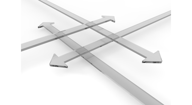 4本の矢印｜交差｜透明 - イラスト / 3Dレンダリング / 無料 / ダウンロード / 写真 / 3DCG