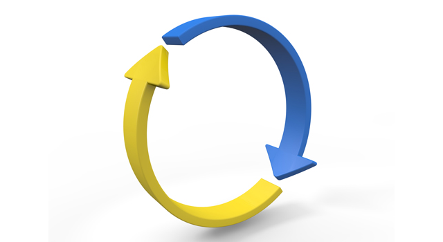 回る/2本/矢印 - イラスト / 3Dレンダリング / 無料 / ダウンロード / 写真 / 3DCG