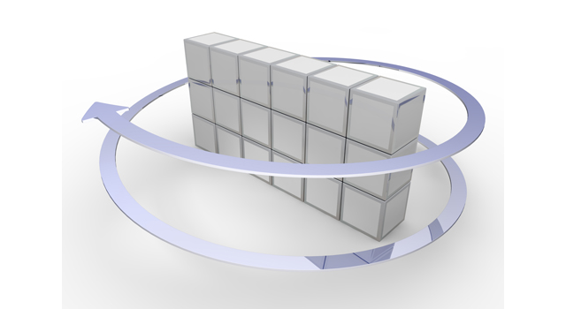 物体の周りを回る｜矢印｜壁 - イラスト / 3Dレンダリング / 無料 / ダウンロード / 写真 / 3DCG