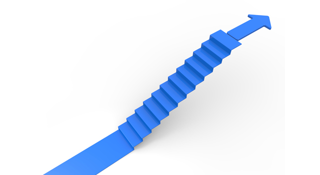 ブルー/階段/矢印 - イラスト / 3Dレンダリング / 無料 / ダウンロード / 写真 / 3DCG