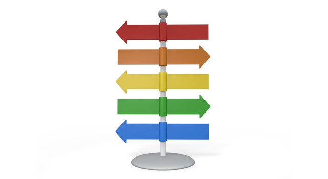 カラフル/矢印/看板 - イラスト / 3Dレンダリング / 無料 / ダウンロード / 写真 / 3DCG