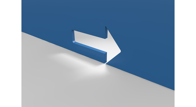 型抜き｜矢印｜青色 - イラスト / 3Dレンダリング / 無料 / ダウンロード / 写真 / 3DCG