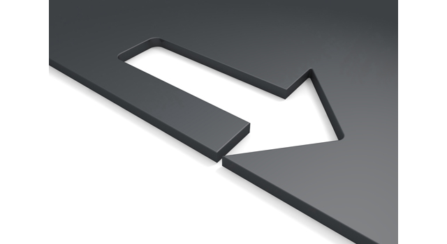 くりぬいた｜矢印｜ブラック - イラスト / 3Dレンダリング / 無料 / ダウンロード / 写真 / 3DCG