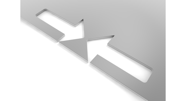 衝突｜矢印｜グラデーション - イラスト / 3Dレンダリング / 無料 / ダウンロード / 写真 / 3DCG