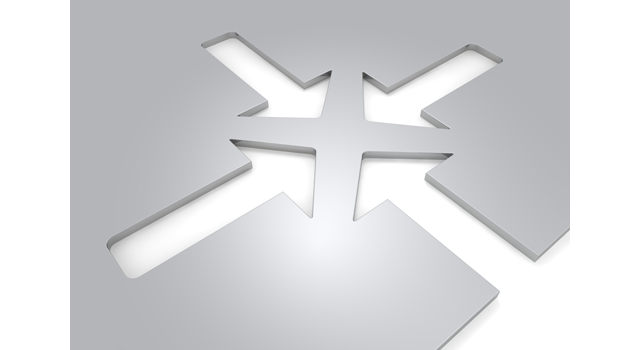 4方向｜矢印｜衝突する - イラスト / 3Dレンダリング / 無料 / ダウンロード / 写真 / 3DCG