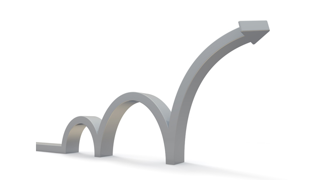 ぴょんぴょんぴょん｜矢印｜グラデーション - イラスト / 3Dレンダリング / 無料 / ダウンロード / 写真 / 3DCG