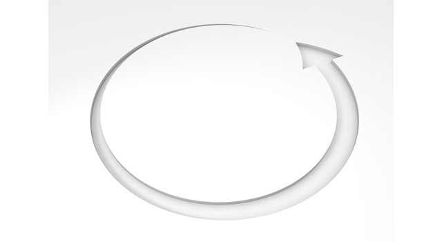 サイクル状｜矢印｜地面を型抜き - イラスト / 3Dレンダリング / 無料 / ダウンロード / 写真 / 3DCG