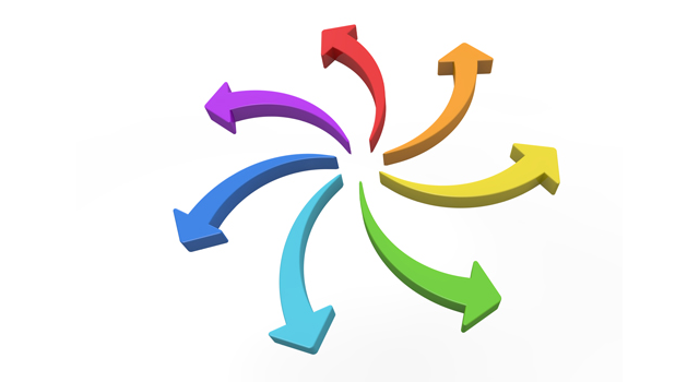 すべての方向に/進む/矢印 - イラスト / 3Dレンダリング / 無料 / ダウンロード / 写真 / 3DCG