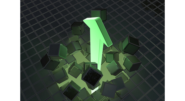 グリーン｜矢印｜突き破る - イラスト / 3Dレンダリング / 無料 / ダウンロード / 写真 / 3DCG